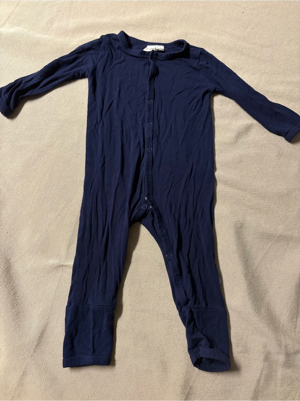 Kyte BABY Navy Long-Sleeve Footie One-Piece